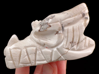 SCOLECITE Crystal Dragon - Dragon Figurine, Crystal Carving, Housewarming Gift, Home Decor, 53643-Throwin Stones
