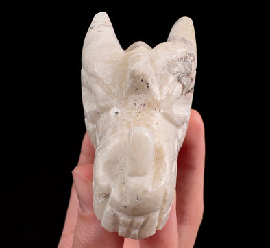 SCOLECITE Crystal Dragon - Dragon Figurine, Crystal Carving, Housewarming Gift, Home Decor, 53643-Throwin Stones