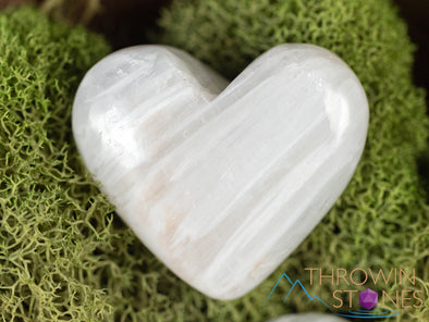 SCOLECITE Crystal Heart - Self Care, Mom Gift, Home Decor, Healing Crystals and Stones, E1632-Throwin Stones