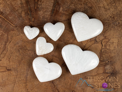 SCOLECITE Crystal Heart - Self Care, Mom Gift, Home Decor, Healing Crystals and Stones, E1632-Throwin Stones