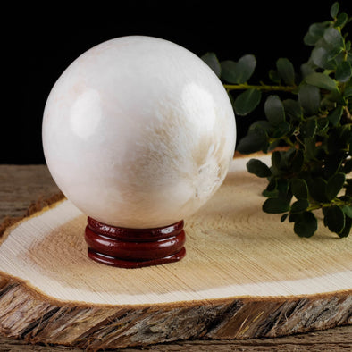 SCOLECITE Crystal Sphere Ball - Home Decor Housewarming Gift, Healing Crystals and Stones, E0842-Throwin Stones