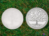SELENITE Charging Plate - White Circle, Tree of Life - Selenite Plate, Crystal Charging Plate, Crystal Tray, E1898-Throwin Stones