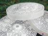 SELENITE Charging Plate - White Circle, Zodiac Wheel, Astrological Chart - Selenite Plate, Crystal Charging Plate, Crystal Tray, E1901-Throwin Stones