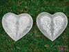 SELENITE Charging Plate - White Heart, Angel Wings - Selenite Plate, Crystal Charging Plate, Crystal Tray, E1904-Throwin Stones
