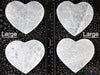 SELENITE Charging Plate - White Heart - Selenite Plate, Crystal Charging Plate, Crystal Tray, E1913-Throwin Stones