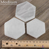 SELENITE Charging Plate - White Hexagon Honeycomb - Selenite Plate, Crystal Charging Plate, Crystal Tray, E1129-Throwin Stones