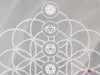 SELENITE Charging Plate - White Laser Engraved Chakra Flower of Life Disc - Crystal Charging Plate, Crystal Tray, E1911-Throwin Stones