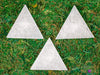 SELENITE Charging Plate - White Laser Engraved Egyptian Eye of Horus Triangle - Crystal Charging Plate, Crystal Tray, E1899-Throwin Stones