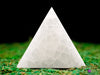 SELENITE Charging Plate - White Laser Engraved Egyptian Eye of Horus Triangle - Crystal Charging Plate, Crystal Tray, E1899-Throwin Stones
