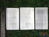 SELENITE Charging Plate - White Laser Engraved Triple Moon Rectangle - Crystal Charging Plate, Crystal Tray, E1909-Throwin Stones