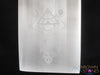 SELENITE Charging Plate - White Laser Engraved Triple Moon Rectangle - Crystal Charging Plate, Crystal Tray, E1909-Throwin Stones