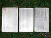 SELENITE Charging Plate - White Laser Engraved Triple Moon Rectangle - Crystal Charging Plate, Crystal Tray, E1909-Throwin Stones