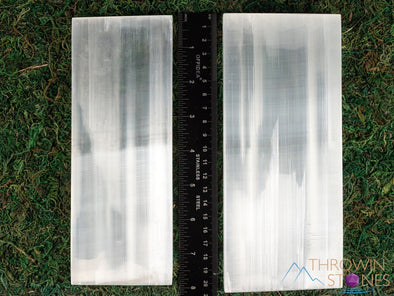 SELENITE Charging Plate - White Rectangle - Selenite Plate, Crystal Charging Plate, Crystal Tray, E2100-Throwin Stones