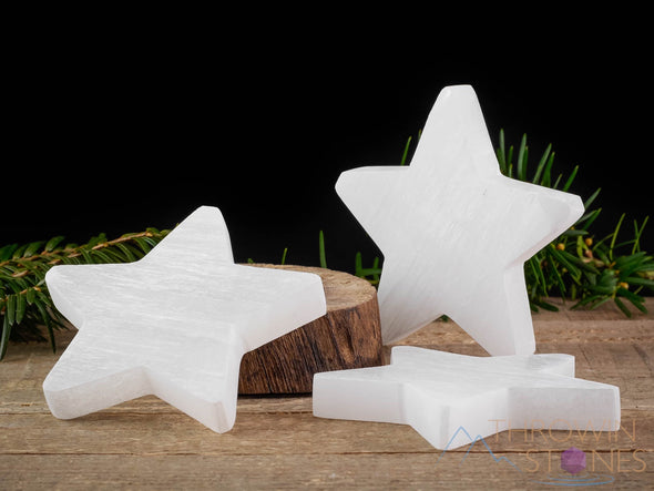 SELENITE Charging Plate - White Star - Selenite Plate, Crystal Charging Plate, Crystal Tray, E1595-Throwin Stones