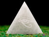 SELENITE Charging Plate - White Triangle, Eye of Horus - Selenite Plate, Crystal Charging Plate, Crystal Tray, E1899-Throwin Stones