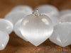 SELENITE Crystal Heart Pendant - Crystal Pendant, Handmade Jewelry, Healing Crystals and Stones, E2022-Throwin Stones