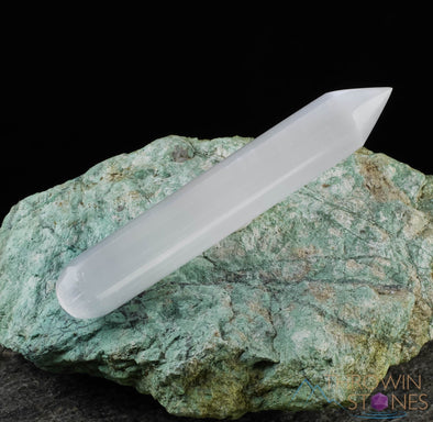 SELENITE Crystal, Massage Wand - Crystal Points, Crystal Wand, Healing Crystals and Stones, E0179-Throwin Stones
