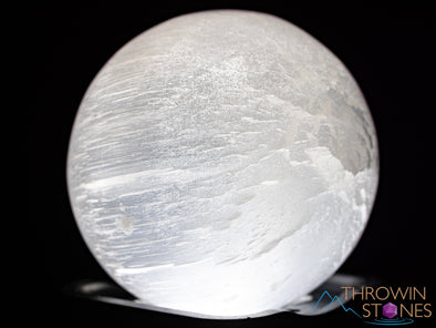 SELENITE Crystal Sphere - Crystal Ball, Housewarming Gift, Home Decor, E1125-Throwin Stones