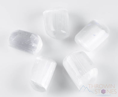 SELENITE Tumbled Stones - Tumbled Crystals, Self Care, Healing Crystals and Stones, E1017-Throwin Stones