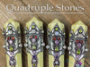 SERPENTINE Wand, Rainbow CHAKRA Crystals - Crystal Wand, Metaphysical, Reiki, E2081-Throwin Stones