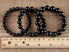 SHUNGITE Crystal Bracelet - Round Beads - Beaded Bracelet, EMF Protection, Handmade Jewelry, Healing Crystal Bracelet, E0495-Throwin Stones