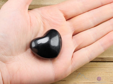 SHUNGITE Crystal Heart - Self Care, EMF Protection, Healing Crystals and Stones, E1350-Throwin Stones