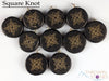 SHUNGITE Crystal Pendant - Engraved, Sacred Geometry, Mandalas - Handmade Jewelry, EMF Protection, E2116-Throwin Stones