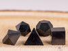 SHUNGITE Crystal Platonic Solids - Sacred Geometry, Crystal Set, Metaphysical, Healing Crystals and Stones, E0307-Throwin Stones