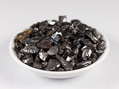 SHUNGITE Raw Crystal Chips from Raquirite, Colombia - Home Decor, Protection, Stone Collections, E1729-Throwin Stones