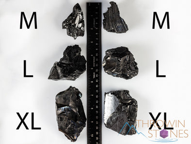 SHUNGITE Raw Crystal from Raquirite, Colombia - Home Decor, Collections, E2084-Throwin Stones