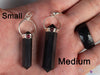 SHUNGITE and GARNET Crystal Pendant - Crystal Points, Handmade Jewelry, EMF Protection, E2170-Throwin Stones