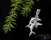 SILVER Dolphin Pendant - Mermaid Beach Ocean Charm, Silver Fine Jewelry, E1510-Throwin Stones