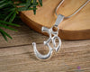 SILVER Om Pendant - Yoga Namaste Charm, Silver Fine Jewelry, E1508-Throwin Stones