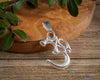 SILVER Om Pendant - Yoga Namaste Charm, Silver Fine Jewelry, E1508-Throwin Stones