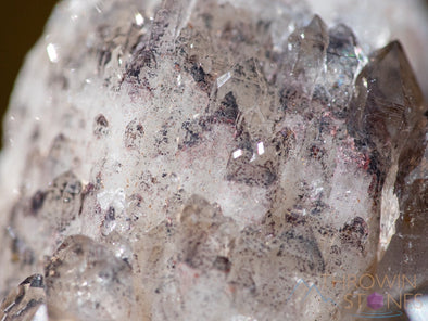 SMOKY QUARTZ w HEMATITE Phantom, Raw Crystal Cluster - Housewarming Gift, Home Decor, Raw Crystals and Stones, 39861-Throwin Stones