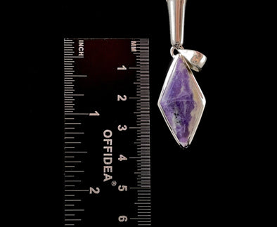 SPURRITE Crystal Pendant - Sterling Silver, Diamond Shaped - Fine Jewelry, Healing Crystals and Stones, 52101-Throwin Stones