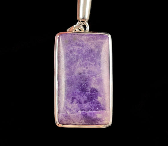 SPURRITE Crystal Pendant - Sterling Silver, Rectangle - Fine Jewelry, Healing Crystals and Stones, 52103-Throwin Stones