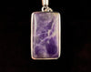 SPURRITE Crystal Pendant - Sterling Silver, Rectangle - Fine Jewelry, Healing Crystals and Stones, 52111-Throwin Stones