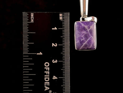 SPURRITE Crystal Pendant - Sterling Silver, Rectangle - Fine Jewelry, Healing Crystals and Stones, 52113-Throwin Stones