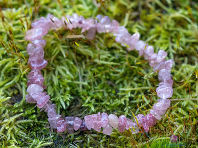 STRAWBERRY QUARTZ Crystal Bracelet - Chip Beads - Beaded Bracelet, Handmade Jewelry, Healing Crystal Bracelet, E1780-Throwin Stones