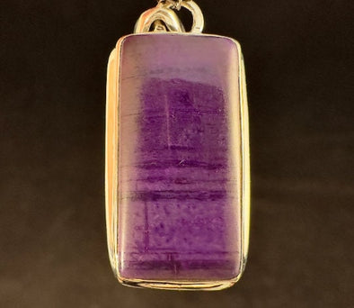 SUGILITE Crystal Pendant - AA, Sterling Silver, Rectangle Cabochon - Handmade Jewelry, Gift for Her, 54230-Throwin Stones
