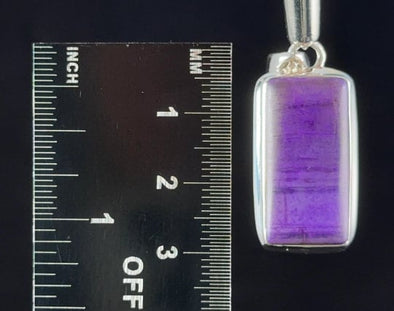 SUGILITE Crystal Pendant - AA, Sterling Silver, Rectangle Cabochon - Handmade Jewelry, Gift for Her, 54230-Throwin Stones