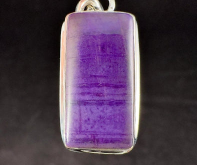 SUGILITE Crystal Pendant - AA, Sterling Silver, Rectangle Cabochon - Handmade Jewelry, Gift for Her, 54230-Throwin Stones