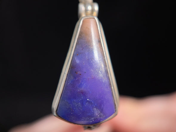 SUGILITE Crystal Pendant - Sterling Silver, Arrow - Handmade Jewelry, Healing Crystals and Stones, 45954-Throwin Stones