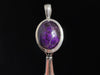 SUGILITE Crystal Pendant - Sterling Silver, Oval - Handmade Jewelry, Healing Crystals and Stones, 45957-Throwin Stones