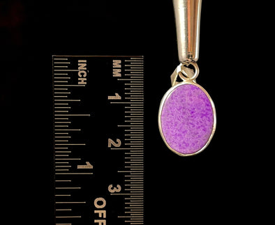 SUGILITE Crystal Pendant - Sterling Silver, Oval - Handmade Jewelry, Healing Crystals and Stones, 51405-Throwin Stones