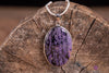SUGILITE Crystal Pendant - Sterling Silver, Oval - Handmade Jewelry, Healing Crystals and Stones, J1233-Throwin Stones