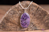 SUGILITE Crystal Pendant - Sterling Silver, Oval - Handmade Jewelry, Healing Crystals and Stones, J1239-Throwin Stones