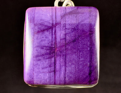 SUGILITE Crystal Pendant - Sterling Silver, Square Cabochon - Fine Jewelry, Healing Crystals and Stones, 54552-Throwin Stones