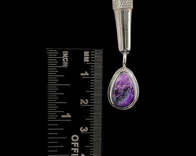 SUGILITE Crystal Pendant - Sterling Silver, Teardrop - Handmade Jewelry, Healing Crystals and Stones, 50781-Throwin Stones